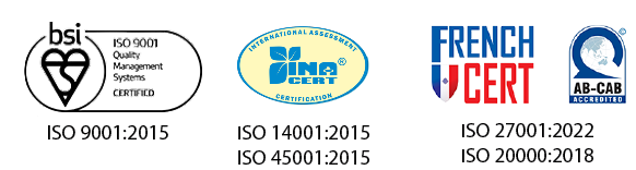 ISO 14001:2025, ISO 45001:2015, ISO 20000:2018, ISO 22301 Certified
